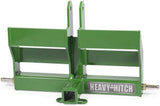 Category 1 3-Point Hitch Receiver Drawbar with Dual Weight Bracket, Green