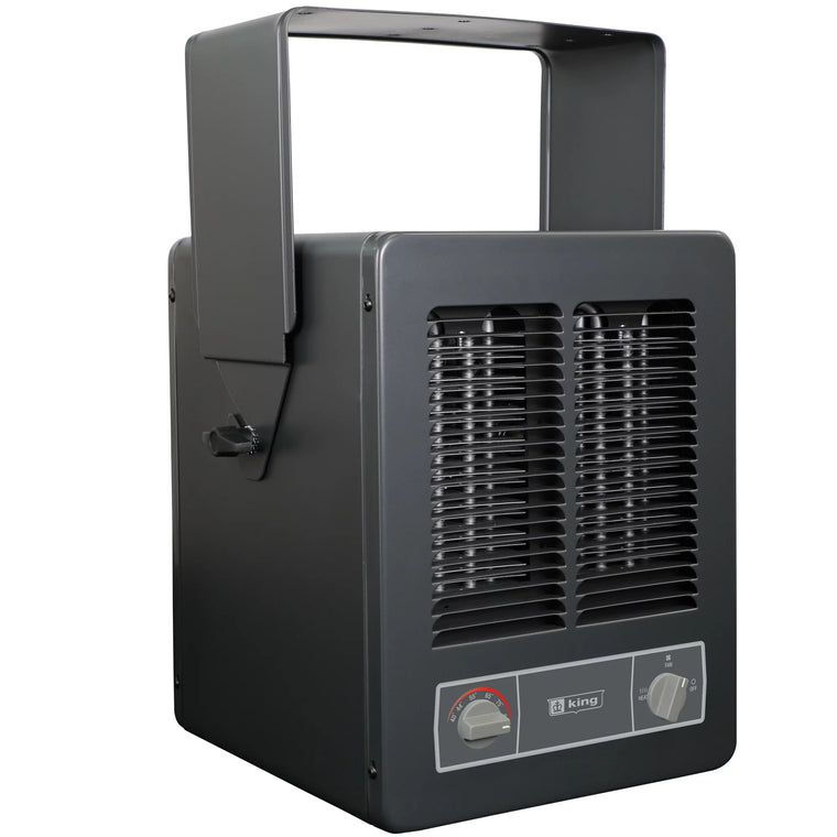 King Electric KBP1230 Compact Unit Heater, 2850W 120V 1 Ph Multi-Wattage Design, Almond