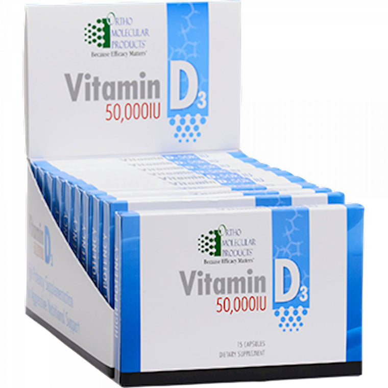 Ortho Molecular Vitamin D3, 50000 IU, 10 Blister Packs