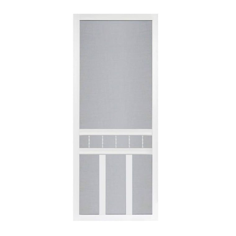 Screen Tight Waccamaw White Vinyl Screen Door, 32 in. x 80 in., with Hardware