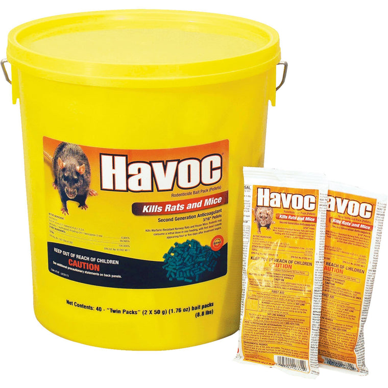 Neogen Havoc Rat and Mouse Bait Pail, Model 116372